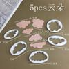 5 piezas Nubes Molde para Imprimir Pasteles Flip Nubes Molde de Corte Herramientas Decorativas DIY Hornear Nubes Molde para Galletas