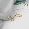 Pendientes de Lujo Accesibles Seleccionados Cuidadosamente S925 Plata Transfronterizos para Mujer, Chapado en Oro Chapado en Diamante Versátiles de Alta Gama Populares Pendientes Simples