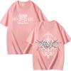 Estación Independiente Stray Kids Dominan Combinación Periférico Impresión Verano Camiseta de Manga Corta Algodón Puro Holgada