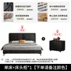 Cama Moderna Minimalista de Tela para Dormitorio Principal Cama Doble de 1.5/ 1.8m Cama Tapizada Suave Lujo Ligero Ins Cama de Celebridad de Internet