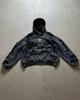 Estilo Dark Americano Transfronteiriço Outono e Inverno Cardigan com Zíper Masculino e Feminino Moda de Rua Jaqueta Solta com Capuz de Espuma Atacado
