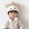 Gorra de aviador piloto de invierno para niños mayores, a prueba de viento para exteriores, otoño e invierno, protección para las orejas con forro polar, cálida para niñas