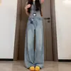 Jeans de pierna ancha de color claro para mujer, nuevo estilo de verano, de cintura alta, talla grande, corte holgado, adelgazantes, pantalones de pierna recta para tipos de cuerpo de pera