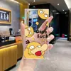 Funda de Teléfono de Pato de la Suerte de Dibujos Animados Más Vendida en Aliexpress para Samsung S23 Ultra, Funda Protectora Transparente para S22