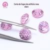Origem direta fogo de artifício redondo lapidação zircônia 8mm rosa claro corte crisântemo super flash gema artificial em estoque venda quente
