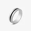 Venta caliente transfronteriza anillo de acero inoxidable con gota de aceite plateada de 6 mm anillo personalizado de acero de titanio joyería de moda japonesa y coreana al por mayor
