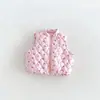 Chaleco floral acolchado para niñas, colección de invierno 2026, top acolchado lindo y grueso para bebés, ropa de invierno para niños, zdy6503