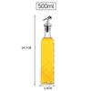 Garrafa de Óleo Esculpida Vidro Transparente Óleo Comestível Azeite Sub-Garrafa Doméstica Selada à Prova de Vazamentos Garrafa de Molho de Soja Vinagre Garrafa de Molho