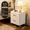 Mesa de Noche Tipo Cajonera Gabinete de Almacenamiento para el Hogar Sala de Estar Gabinete de Almacenamiento Multicapa de Lujo Ligero Dormitorio Estilo Crema Cajonera