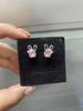 Pendientes de Diamante de Zirconia Moissanita Imitación de Conejo con Lazo para Mujer, Pendientes Lindos y Dulces para Niñas, Venta al por Mayor