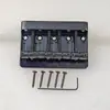 Accesorios de guitarra placa de cuerda de tracción cuatro cuerdas LT4 cuerda puente de bajo eléctrico aleación de zinc puente de bajo 80 * 54 mm Negro