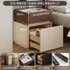 Mesita de noche de madera maciza estilo medieval con caja fuerte integrada, nuevo modelo 2026, lujo ligero, sensación de alta gama, mini caja fuerte antirrobo para uso doméstico