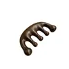 Peine Masajeador de Cuero Cabelludo de Sándalo Negro Natural Espesado para Estimulación de Meridianos de la Cabeza, Peine de Cinco Dedos, Terapia Capilar Gua Sha de Cinco Garras