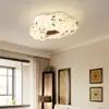 Lámpara de Dormitorio 2025 Nuevo Espectro Completo Protección Ocular Estilo Canción Estética Cubierta de Tela Lámpara de Techo Artística para Restaurante Lámparas Zhongshan