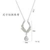 Collar para Mujer Japonés-Coreano Transfronterizo Lágrimas de Ángel Circonita Collar Circonita Incrustada Moda Joyería Simple Cadena Clavícula