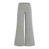 Pantalones de Caminar Casuales Versátiles de Moda con Forro Polar, Cremalleras Laterales, Forro Polar, Engrosados, Sueltos, Adelgazantes, Pantalones Rectos Versátiles, Pantalones de Longitud Completa
