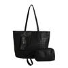 Bolsa de Mão Grande com Padrão Trançado Texturizado da Nova Moda deste Ano Bolsa de Ombro para o Trabalho Bolsa Tote de Viagem Três Peças