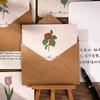 Cartão de Saudação de Planta Vintage Bonito com Envelope em Branco Mensagem Manuscrita Cartão Postal Presente de Natal Bênção Pequeno Cartão
