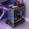 Soporte para torre de computadora, organizador para debajo del escritorio para oficina, almacenamiento de caja para estación de trabajo, base para escritorio en casa, solución de almacenamiento