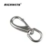 Aço inoxidável 304 316 gancho universal corrente fivela chaveiro gancho de mola anel giratório fivela para cachorro fivela universal