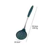 Juego de Utensilios de Cocina con Mango de Silicona Colador Espátula para Freír Cuchara para Sopa Espátula para Freír Utensilios de Cocina para el Hogar Espátula Cuchara para Cocinar Juego de 6 Piezas