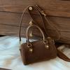 Bolsa Vintage Feminina Outono e Inverno 2024 Nova Moda Casual Bolsa Crossbody Estampa de Leopardo Moda Este Ano Popular Bolsa Travesseiro Portátil