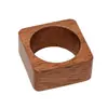Anillo de Servilleta de Madera Simple Transfronterizo Anillo Decorativo de Servilleta para Restaurante Occidental Hebilla de Servilleta de Mesa para Hotel Anillo Hebilla para Servilleta de Papel