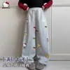 Calça Casual Curva para Meninas Primavera 2026 Novo Estilo, Calça de Moletom Solta e Confortável Tendência para Crianças Maiores