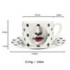 Taza con Cara Taza de Café Plato Traje Cerámica Taza de Agua Estilo Europeo Creativo Vajilla para el Hogar Taza para Té de la Tarde Regalo
