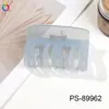 Pinza para el pelo de color gelatina Qiyue Ps de alta gama transparente tipo tiburón para mujer estilo coreano versátil dulce accesorio para el pelo al por mayor