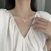 Collar con colgante de perla de agua dulce de la marca Fu, cadena de clavícula, puerta Han Guodong, collar de celebridades de Internet, diseño de moda para mujer, collar elegante con sentido
