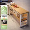 Armario de almacenamiento de varios niveles de pie, horno de microondas multifuncional, tabla de cortar, aparador, armario para tazones, armario de almacenamiento, armario de cocina y estantería