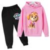 Conjunto de Dos Piezas Sudadera con Perro de Dibujos Animados y Pantalones Largos para Niños Mayores, Estilo Delgado, Manga Larga, Casual, Clase A, Unisex, Primavera 2025