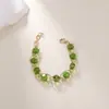 Joias Transfronteiriças Europeias e Americanas, Estilo Ins Moderno e Versátil, Cristal Dourado Enrolado, Bracelete Simples Retrô, Atacado em Estoque