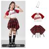 Roupas de dança de jazz para meninas, terno de jazz da moda para crianças, palco, passarela, roupas da moda, saia de dança assimétrica, roupas de performance