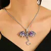 Collar de Dragón Gótico Retro Oscuro para Mujer Estilo Europeo y Americano ins Creativo Cadena Clavicular con Forma de Dragón Transfronterizo Cadena de Cuello Zodiacal Marea