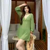 2026 Nuevo Traje de Baño Enterizo de Estilo de Alta Gama para Mujer Tallas Grandes, Estilo Falda, para Vacaciones en la Isla y Baño en Aguas Termales, Conjunto de Tres Piezas