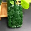Colgante de Jaspe Imitación Hetian Jade Verde Espinaca Material de Mongolia Exterior Colgante de Joyería de Jade para Regalo de Apertura de Ventas Modelo de Transmisión en Vivo