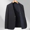 Blazer de un solo botón para hombre Primavera y Otoño 2026 Nuevo Anti-arrugas, Crujiente, Holgado, Transpirable, Cómodo, Elástico Casual Traje de Negocios
