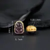 Prata 925 Banhada a Ouro Inlaid Piezoelétrico Ametista Dinheiro Pixiu Acessórios Feito à Mão DIY Joias Série Cristal Contas Espaçadoras
