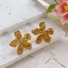 Pendientes de Metal Geométricos Florales Exagerados Estilo Fresco de Nicho Pendientes de Moda de Gama Alta Venta al por Mayor