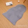 Alfombra para Sala de Estar y Dormitorio, Alfombra Irregular para Mesa de Café, Manta de Cabecera, Estilo Crema Grueso para Ventana Bahía, Cojín de Felpa Falsa de Conejo de Alta Gama