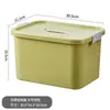 Caja de almacenamiento portátil caja de plástico con tapa para libros bocadillos caja organizadora caja de almacenamiento para ropa juguetes