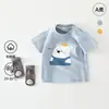 Liquidação - Roupas Infantis, Camisetas de Manga Curta para Crianças, Roupas de Verão para Meninas e Meninos, Bodies de Algodão Classe A para Bebês com Botões nos Ombros para Usar por Cima