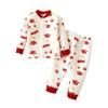 Conjunto de Ropa Interior Térmica para Bebé Algodón Ropa de Algodón Puro para Bebé Pijama Dividido Recién Nacido Conjunto de Dos Piezas Acolchado de Algodón Otoño e Invierno