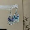 Pendientes de Borla con Cascabeles Estilo Étnico Forma de Abanico para Mujer Estilo Retro Bohemio Clips para Orejas Sin Agujeros en las Orejas Pendientes de Nicho