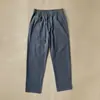 Pantalones de Lino Retro Estilo Japonés para Hombre Verano Delgados Sueltos Rectos Pantalones de Algodón Lino para Hombre Pantalones Casuales