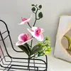 Flor Artificial Transfronteriza Impresión de Película 3D Flor Artificial Phalaenopsis Escena de Escritorio de Oficina Diseño de Disposición Ramo Decorativo de Gama Alta