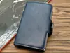 Suministro directo de fábrica, portatarjetas de identificación automático de aluminio emergente con bloqueo RFID, tarjetero para tarjetas de visita, venta al por mayor