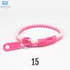 Pulsera de cremallera de dos colores para niños No. 5 moda coreana ol color caramelo pulsera de personalidad suministro para puestos al por mayor en stock